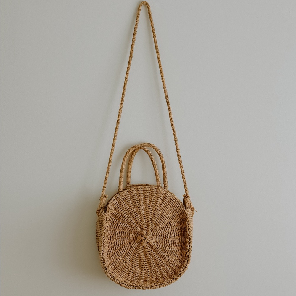 Woven Top Handle Crossbody